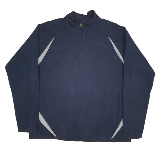 Mens Navy Champion  Quarter Zip Jumper