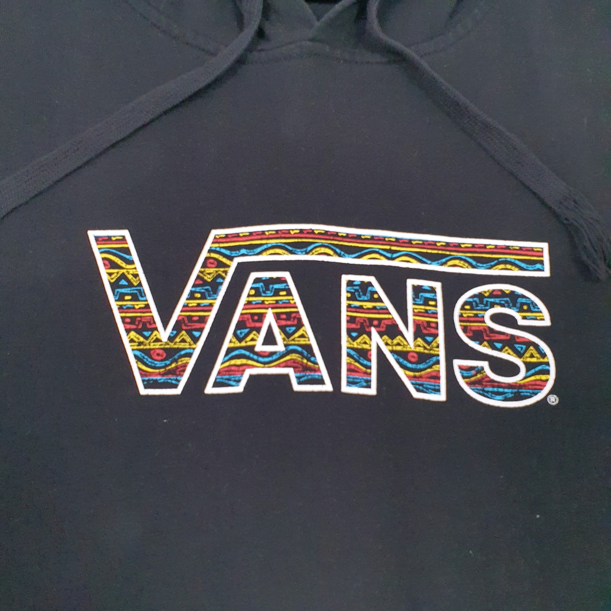 Mens Black Vans Spellout Hoodie Jumper