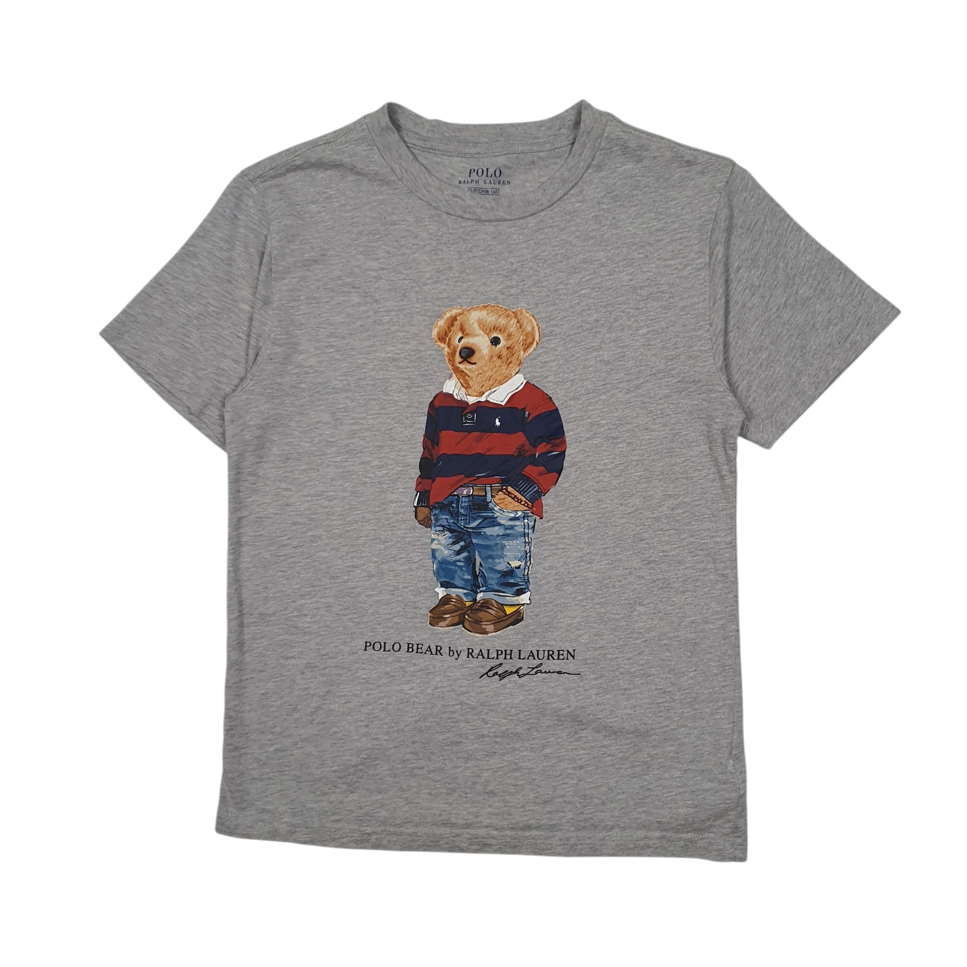 Womens Grey Polo Ralph Lauren Polo Bear Short Sleeve T Shirt