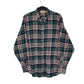 Mens Green L.L.Bean Scotch Plaid Flannel Vintage 90s Long Sleeve Shirt