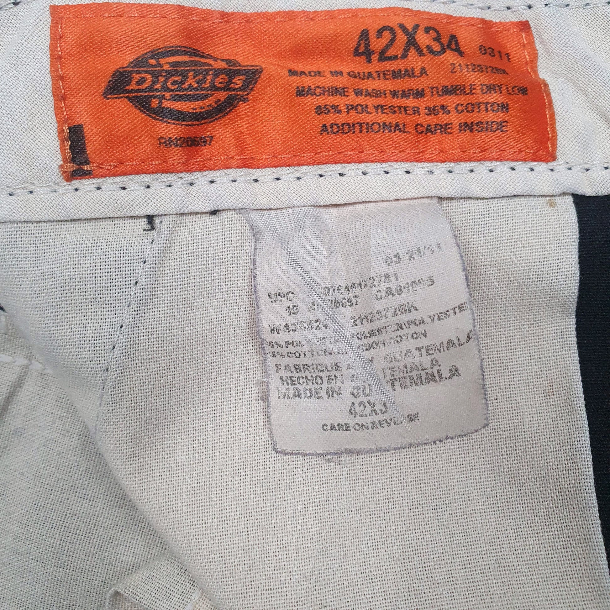 Mens Black Dickies   Trousers