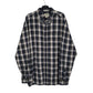 Mens Navy L.L.Bean Thick Flannel Plaid Long Sleeve Shirt