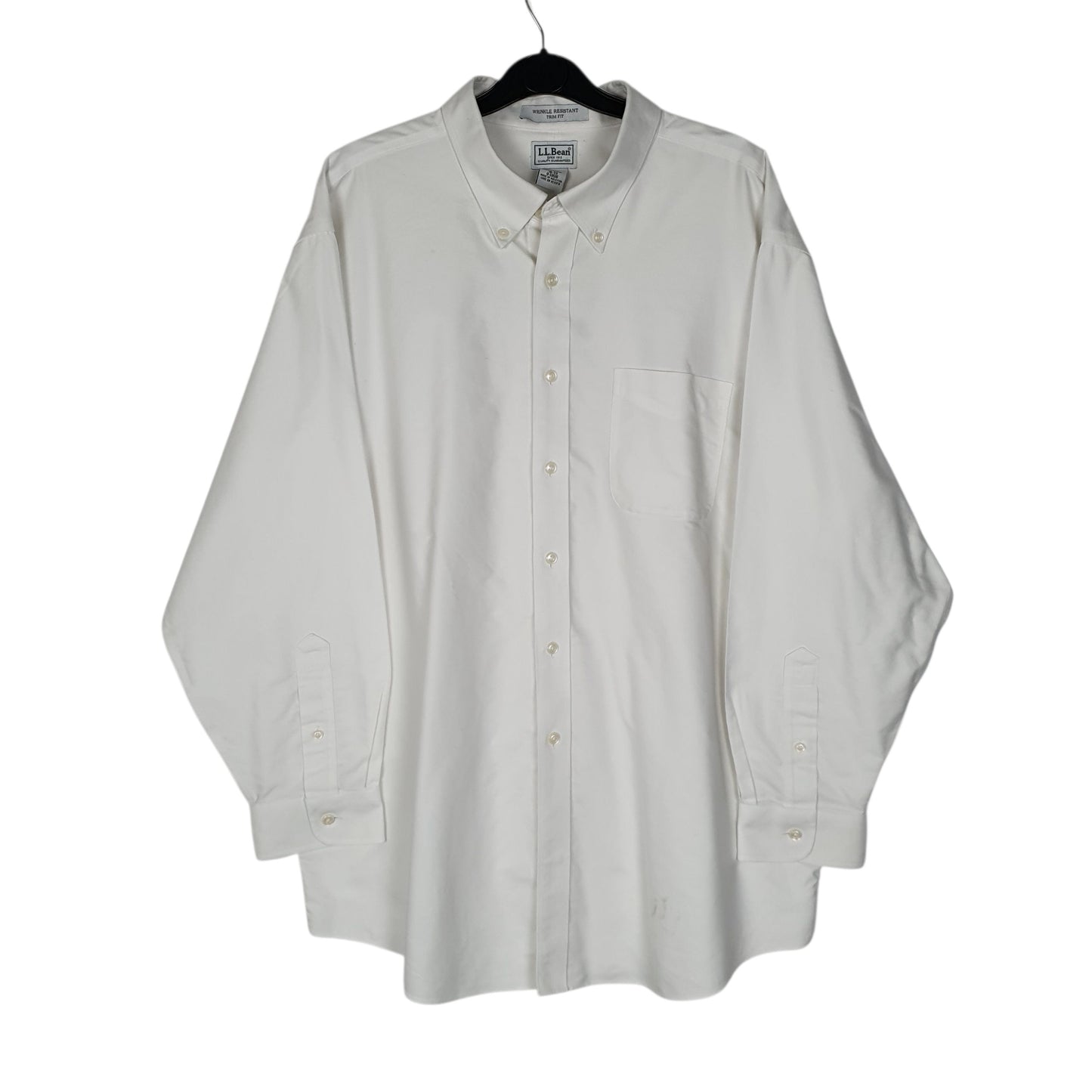 Mens White L.L.Bean  Long Sleeve Shirt