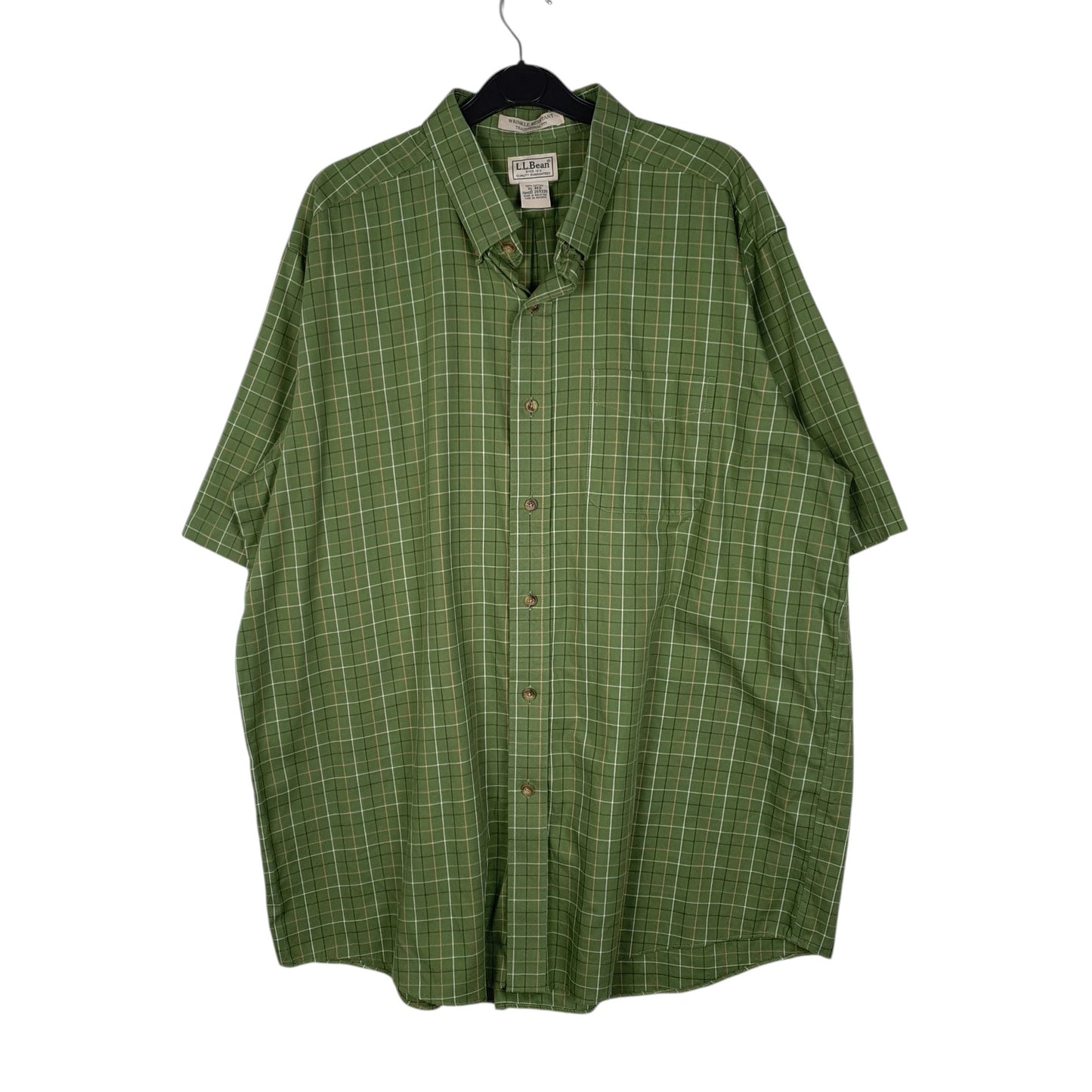 Mens Green L.L.Bean  Short Sleeve Shirt