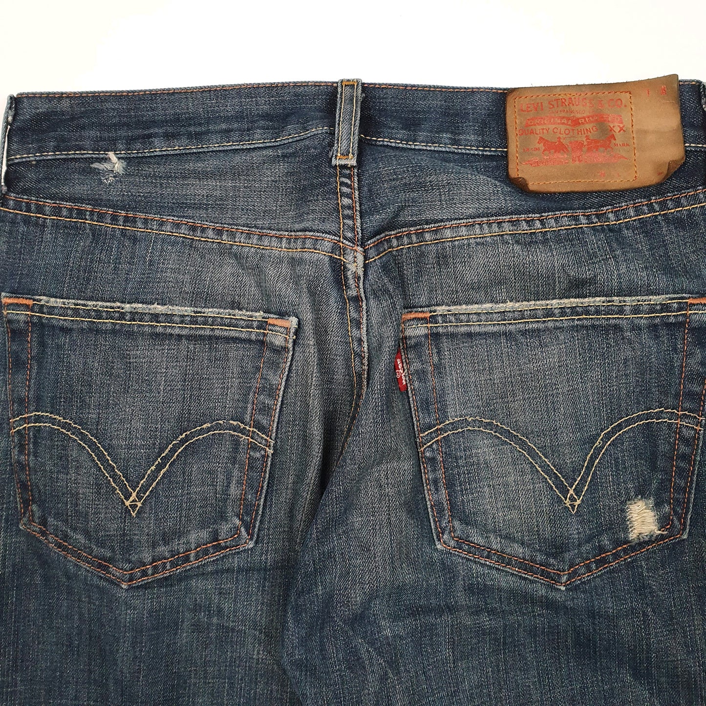 Mens Blue Levis  Full Zip Jeans