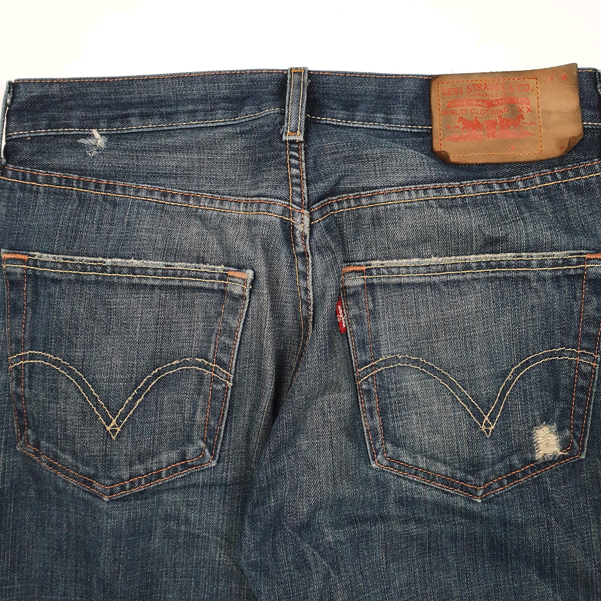 Mens Blue Levis  Full Zip Jeans