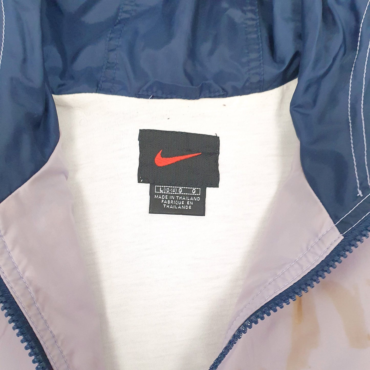 Womens Purple Nike Vintage 90s Spellout  Coat