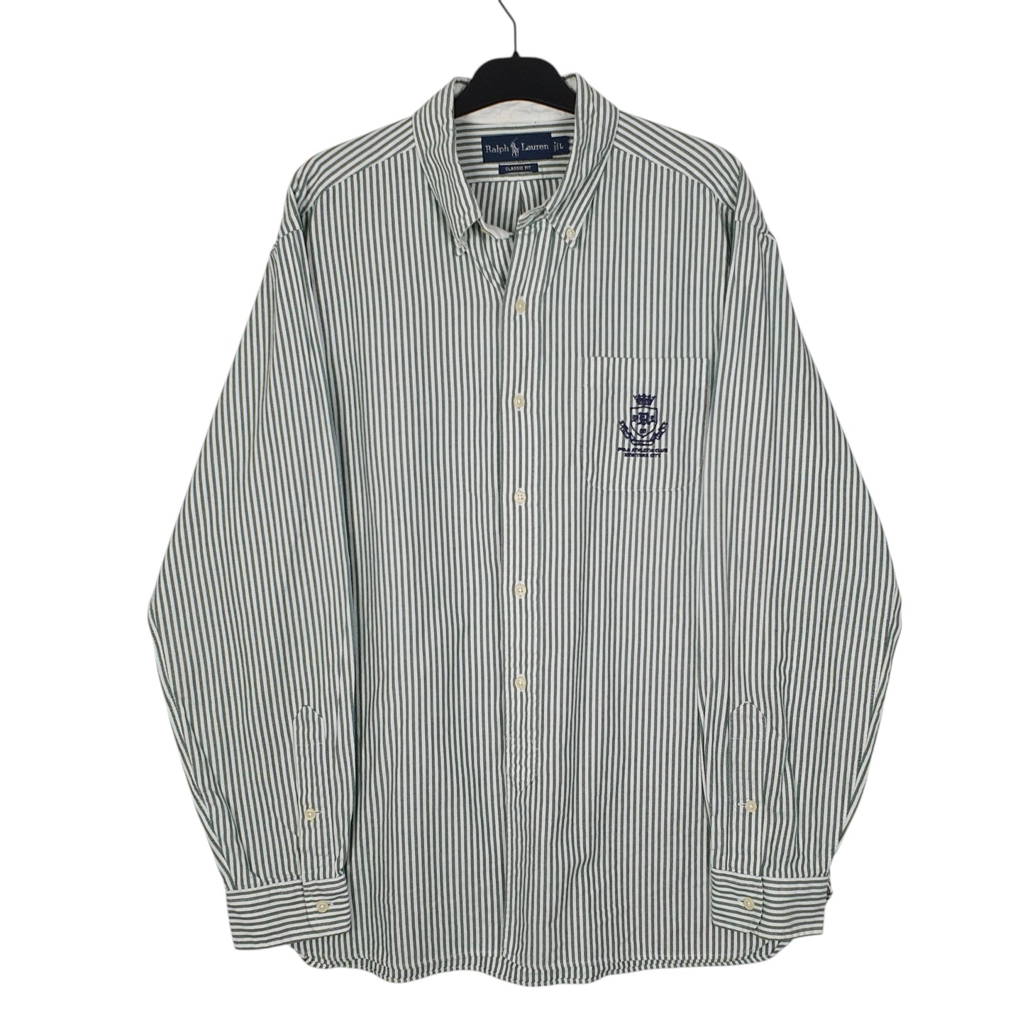 Mens Green Ralph Lauren Athletic Club Long Sleeve Shirt