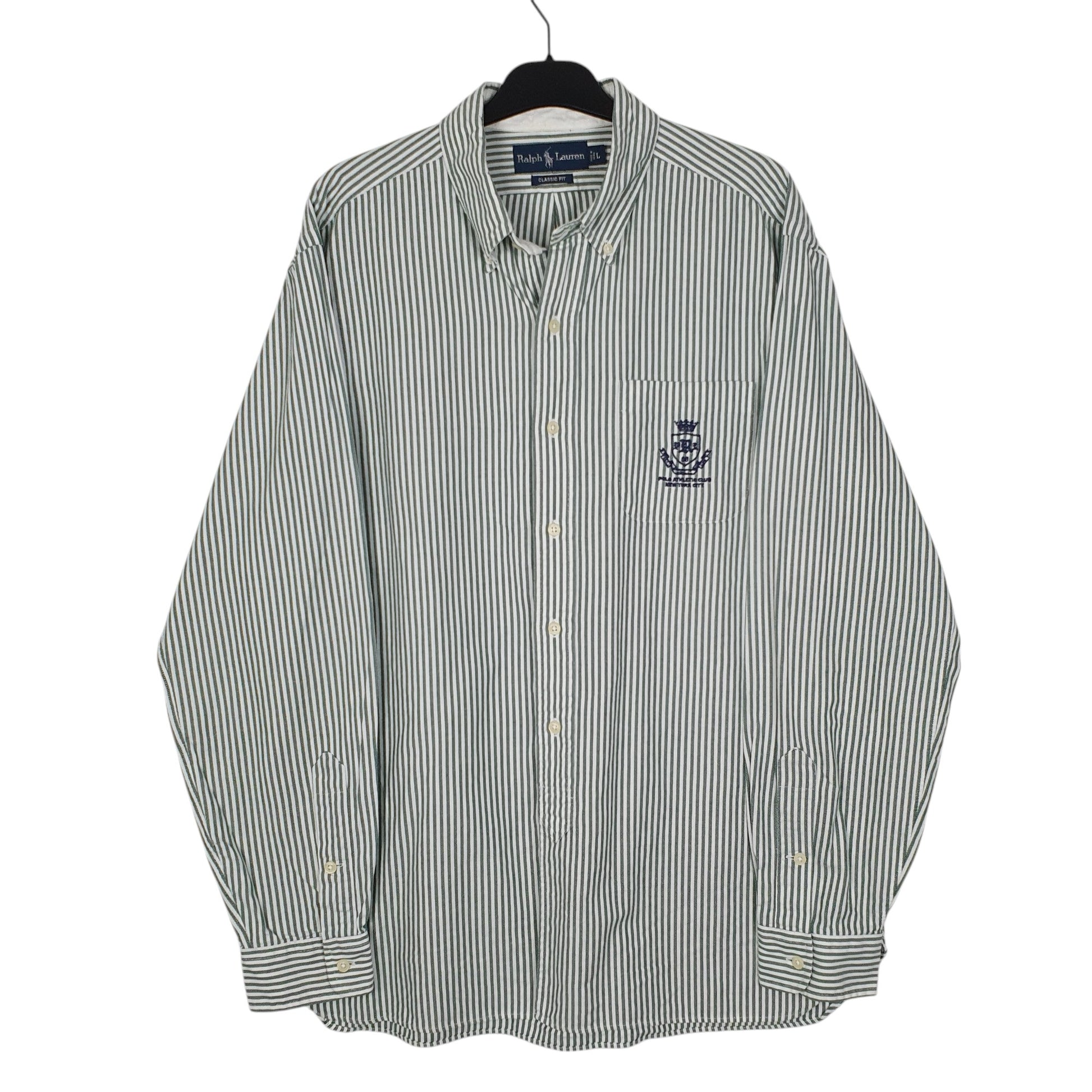 Mens Green Ralph Lauren Athletic Club Long Sleeve Shirt