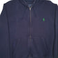Womens Navy Ralph Lauren Vintage 90s Sport Full Zip Jumper