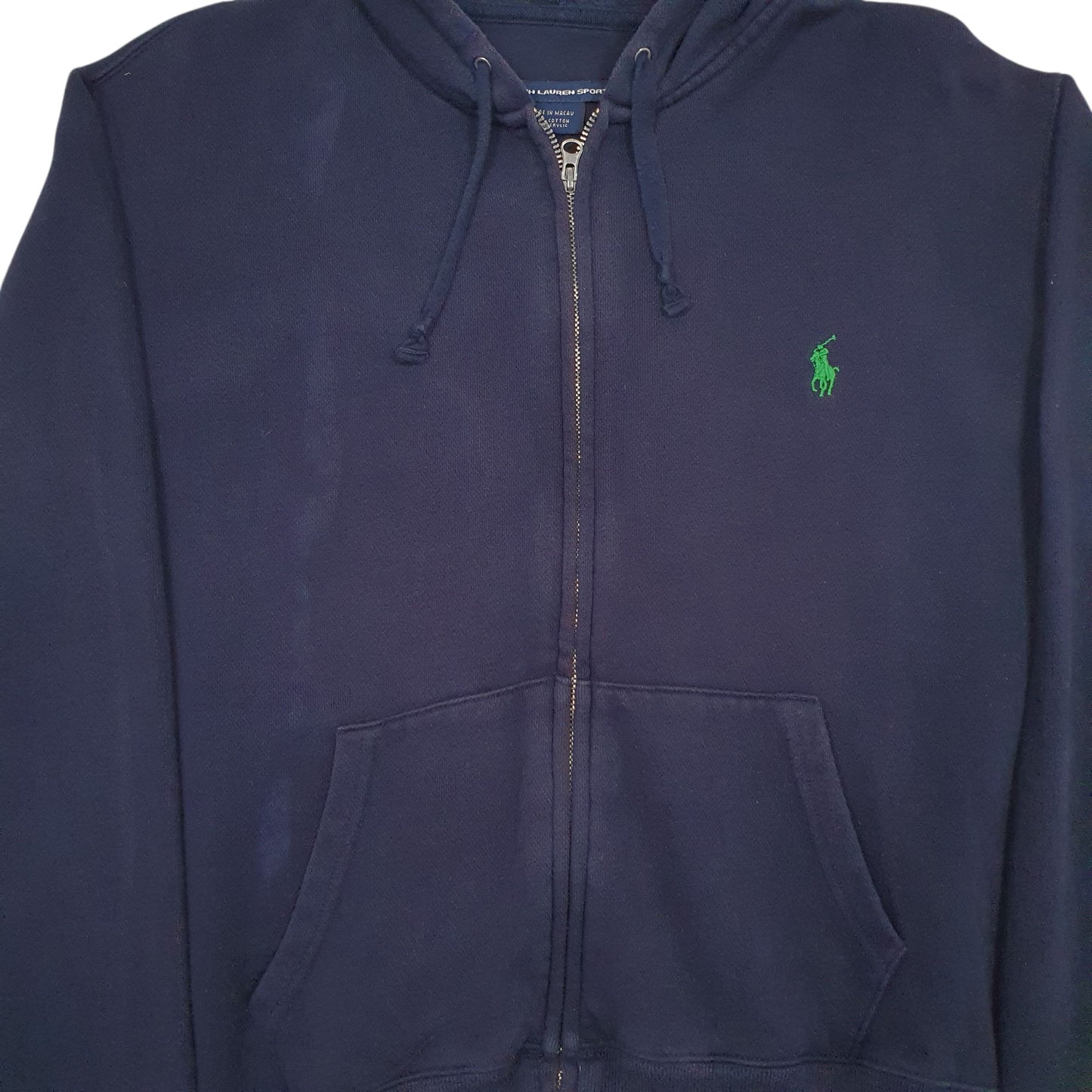 Womens Navy Ralph Lauren Vintage 90s Sport Full Zip Jumper