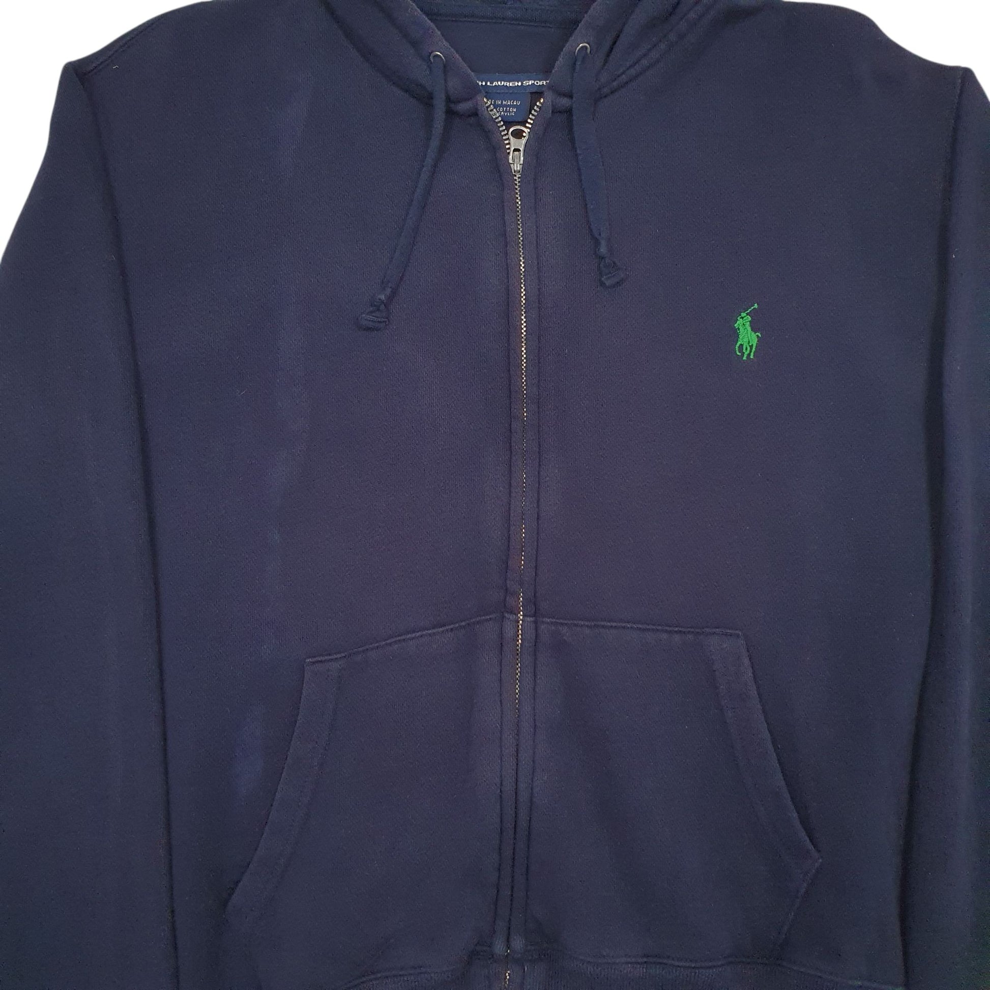Womens Navy Ralph Lauren Vintage 90s Sport Full Zip Jumper