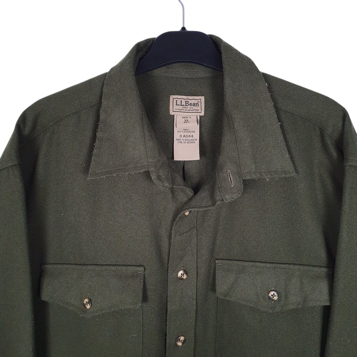 Mens Green L.L.Bean Thick  Shirt