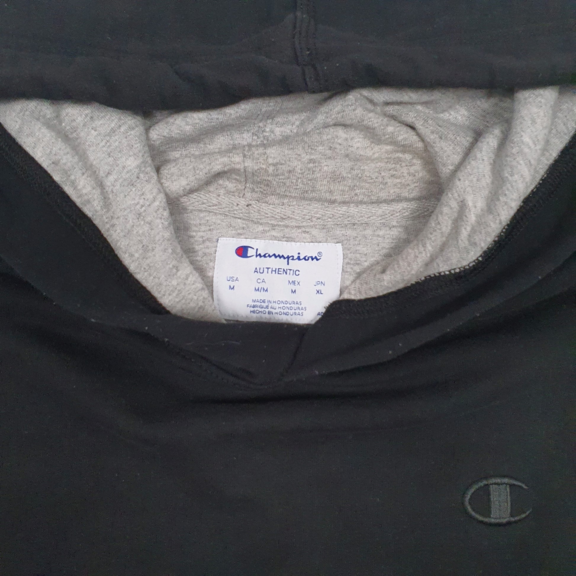 Mens Black Champion  Hoodie Jumper