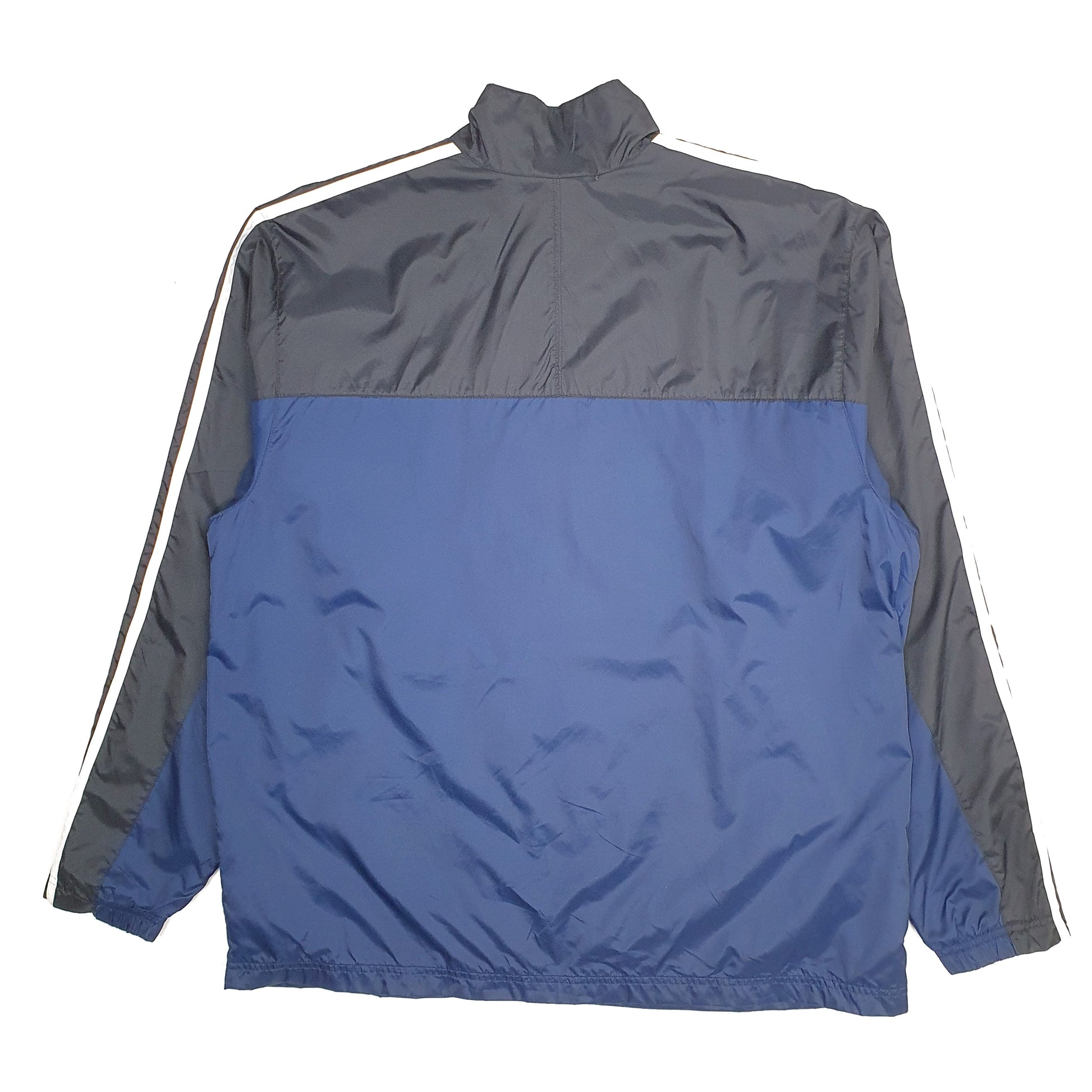 Mens Navy Adidas Track Crewneck Coat