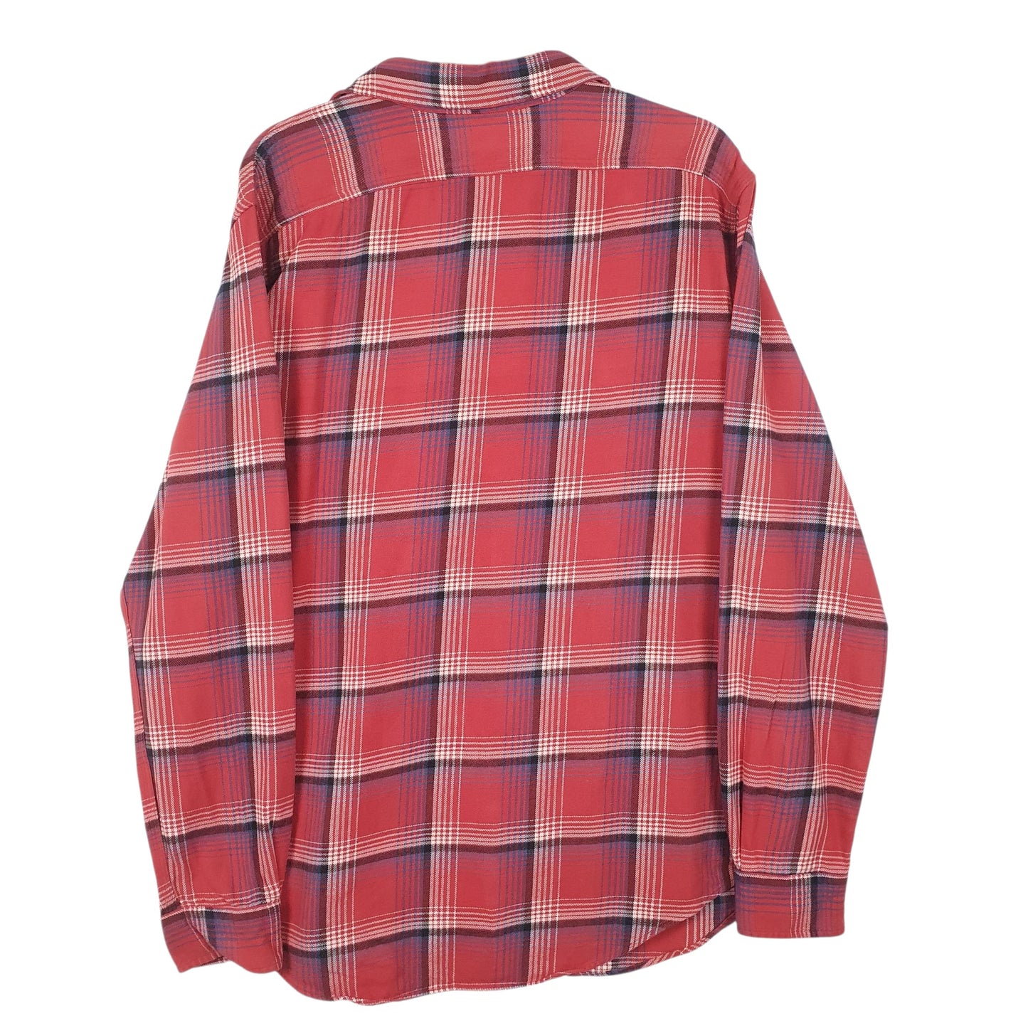 Mens Red Polo Ralph Lauren Flannel Plaid  Shirt