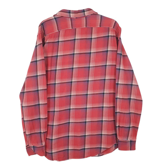 Mens Red Polo Ralph Lauren Flannel Plaid  Shirt