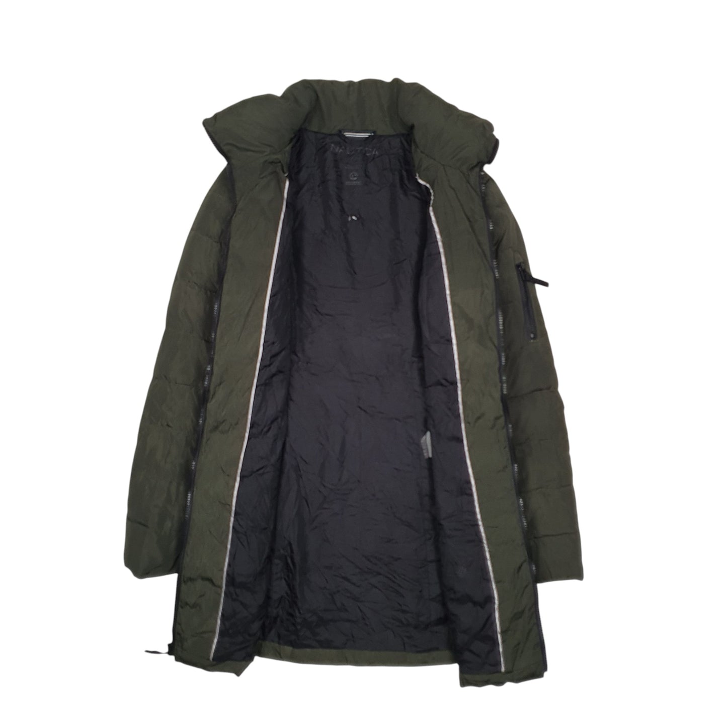 Womens Green Nautica Longline Trench  Coat