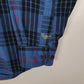 Mens Blue L.L.Bean Thick Flannel Plaid  Shirt