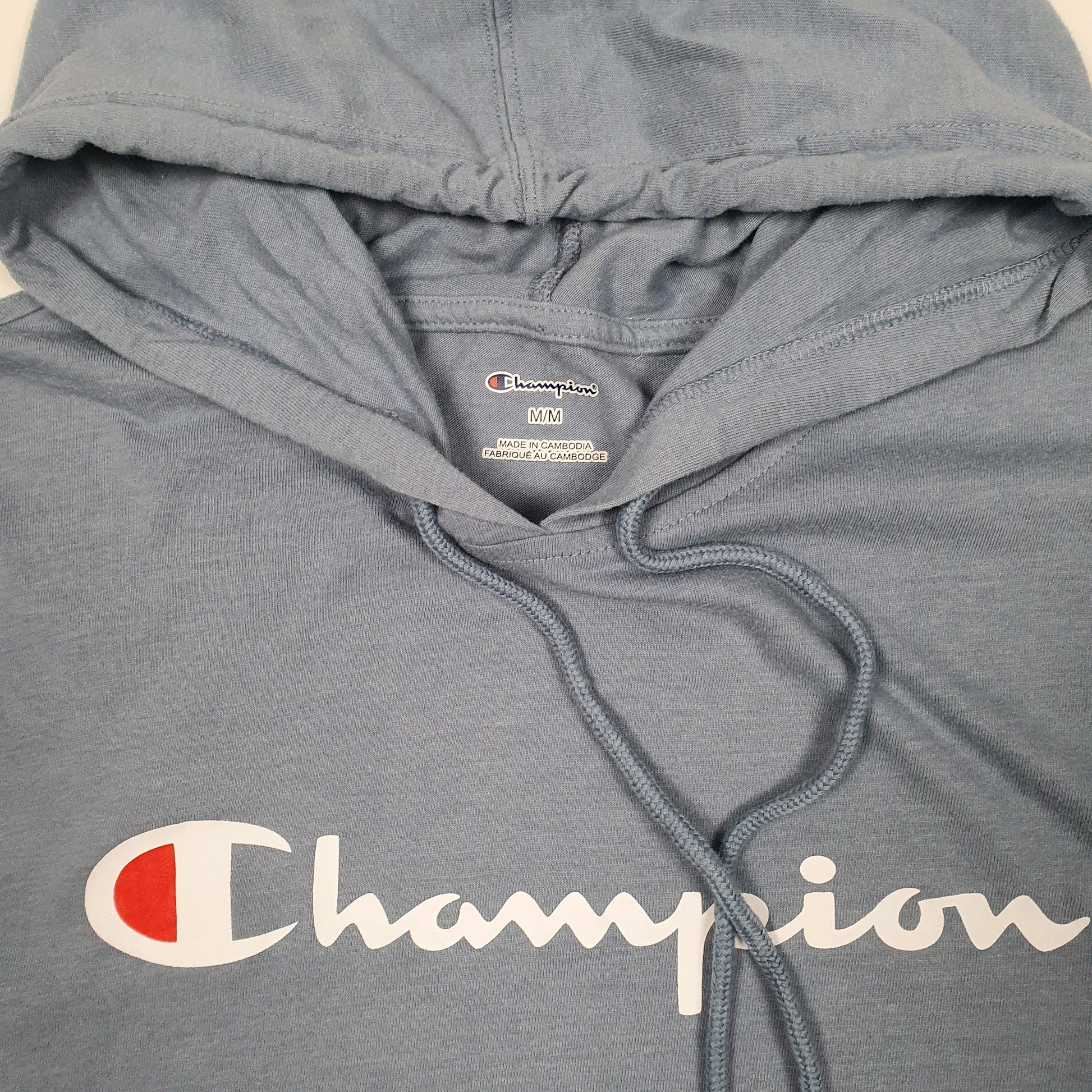 Mens Blue Champion Lightweight Hoodie Jumper