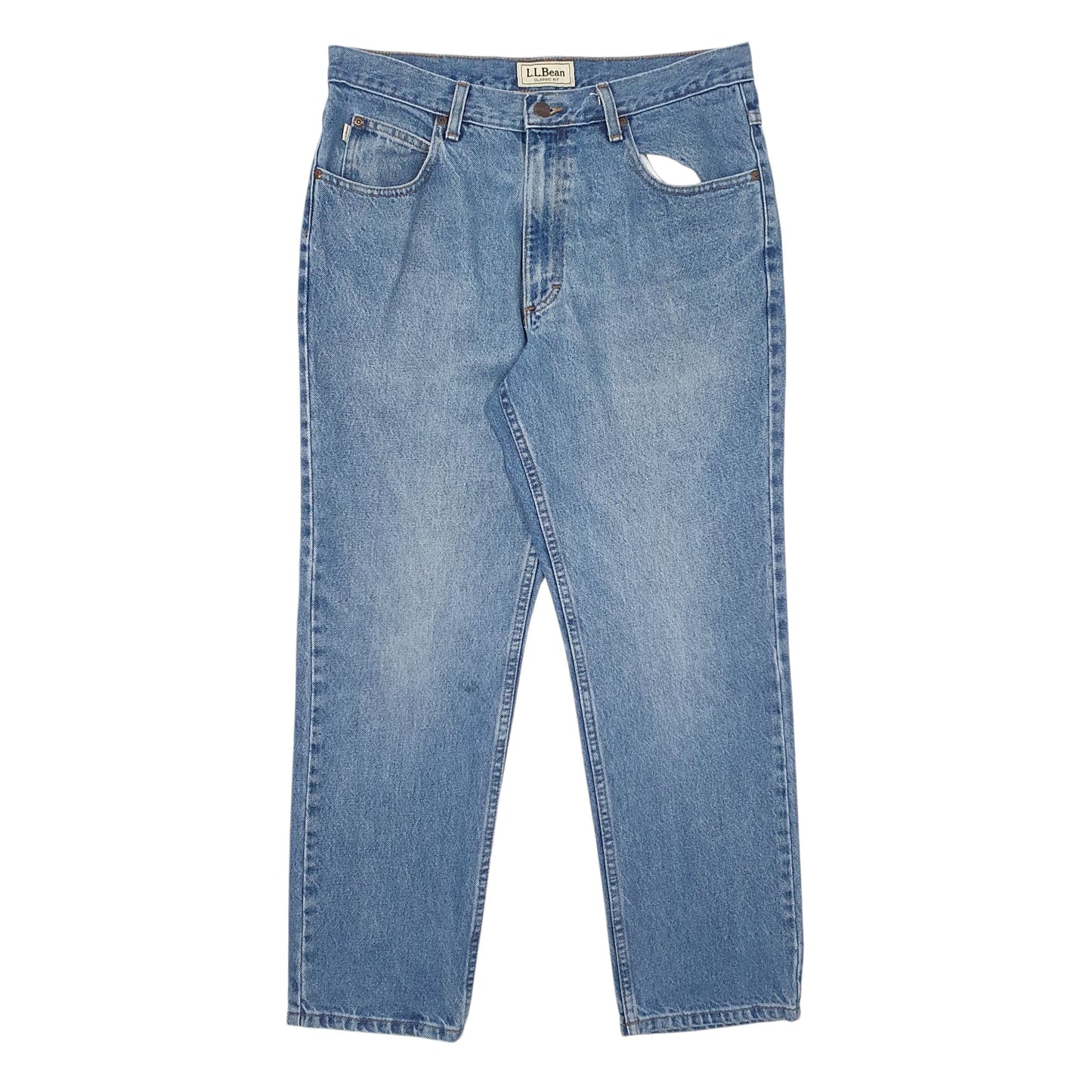 Mens Blue L.L.Bean  Classic JeansW33 L28