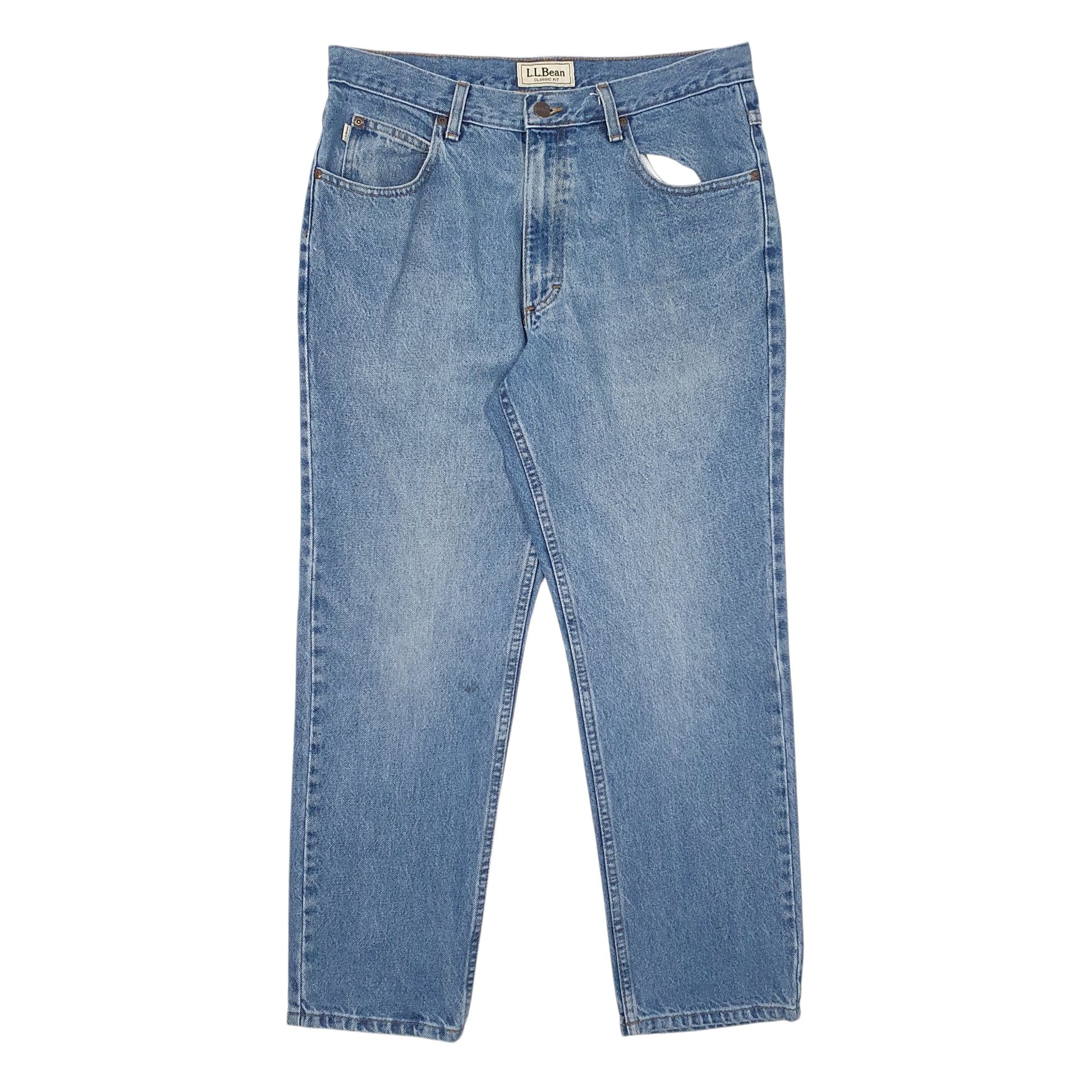 Mens Blue L.L.Bean  Classic JeansW33 L28