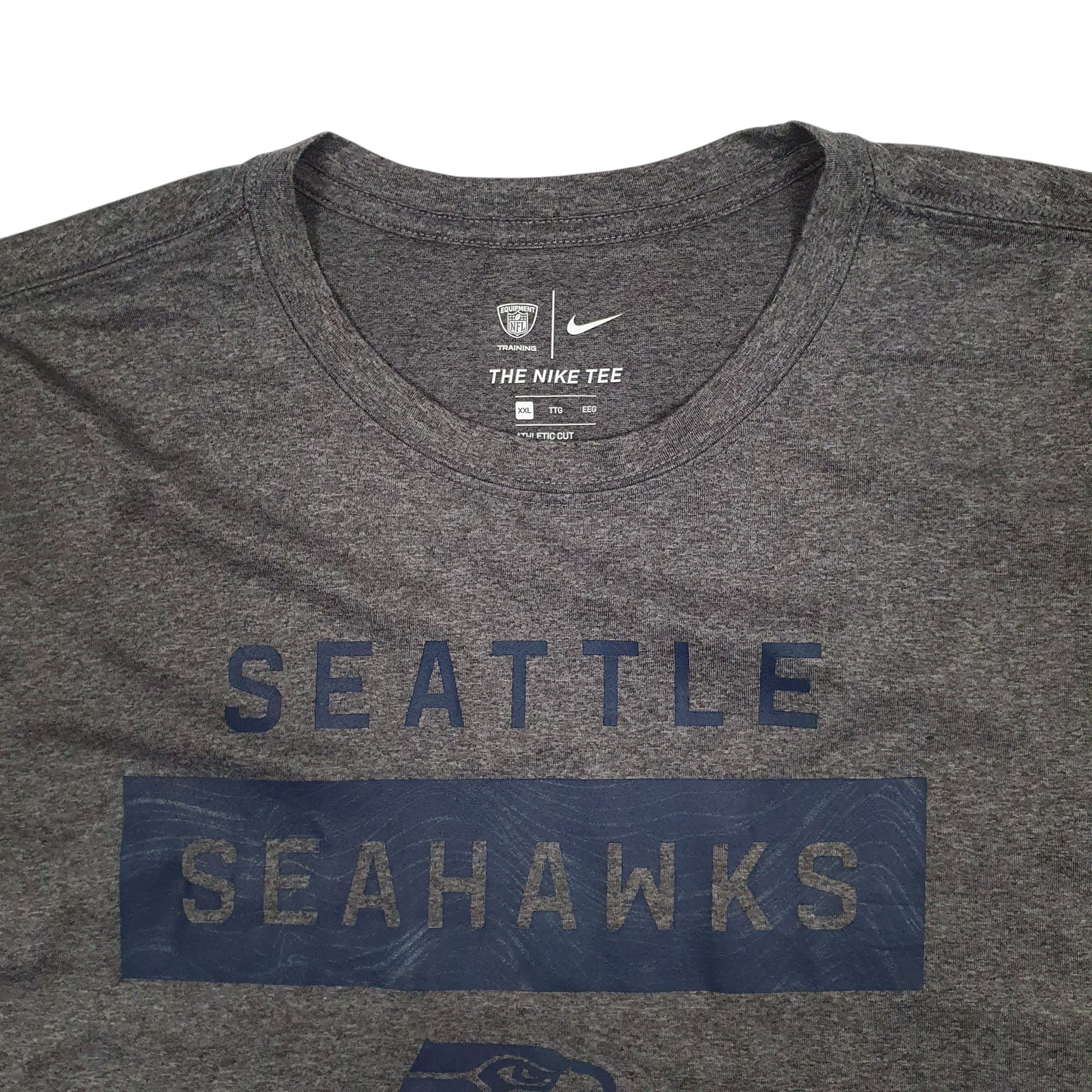Mens Grey Nike NFL Seattle Seahawks V Neck T Shirt