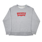 Mens Grey Levis Spellout Crewneck Jumper
