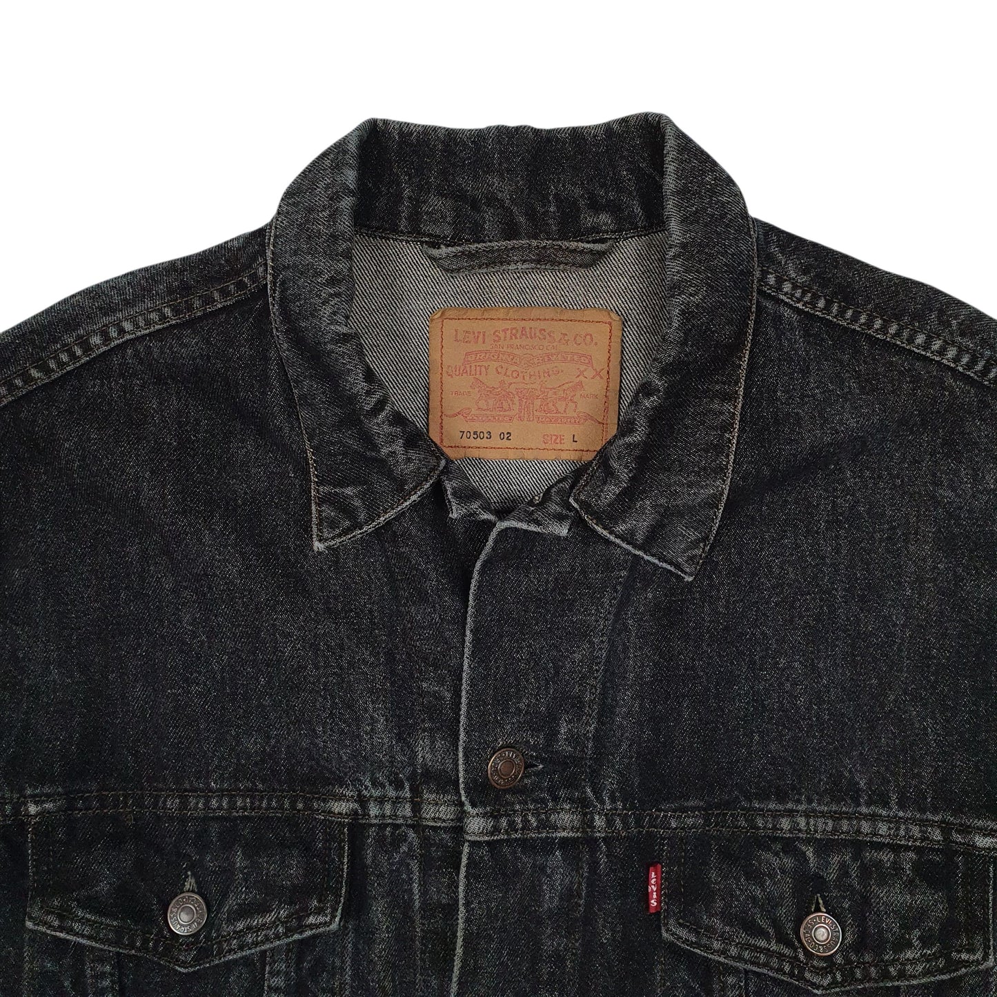 Mens Grey Levis Vintage 1990s Type 3 Trucker  Coat