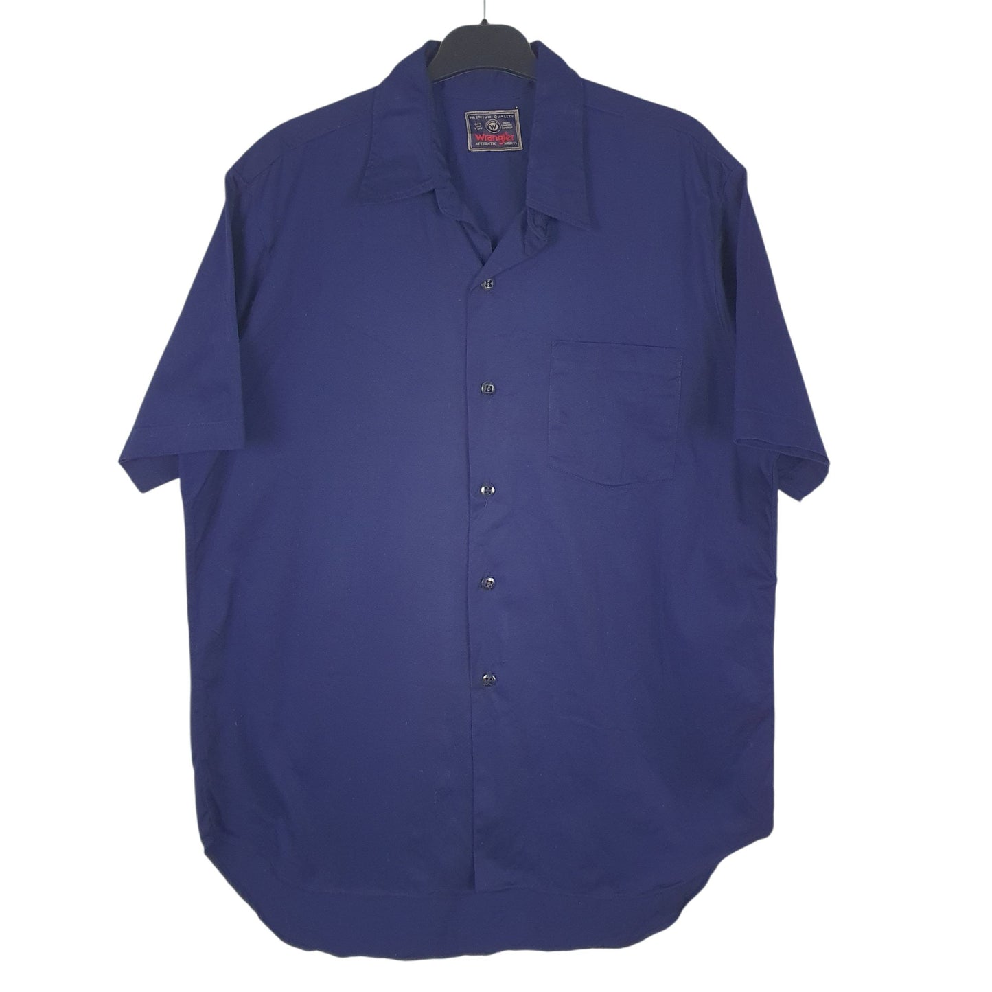 Mens Navy Wrangler  Short Sleeve Shirt
