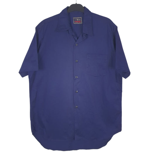 Mens Navy Wrangler  Short Sleeve Shirt