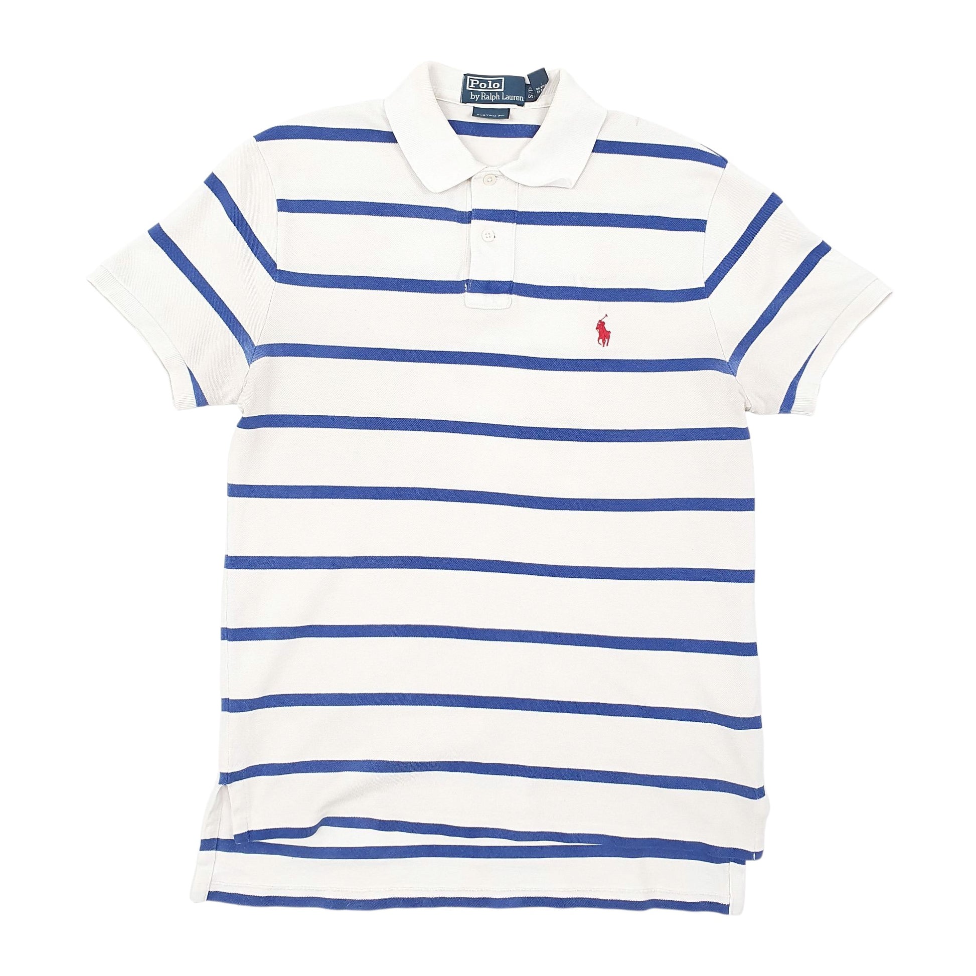 Mens White Polo Ralph Lauren Custom Fit Short Sleeve Polo Shirt