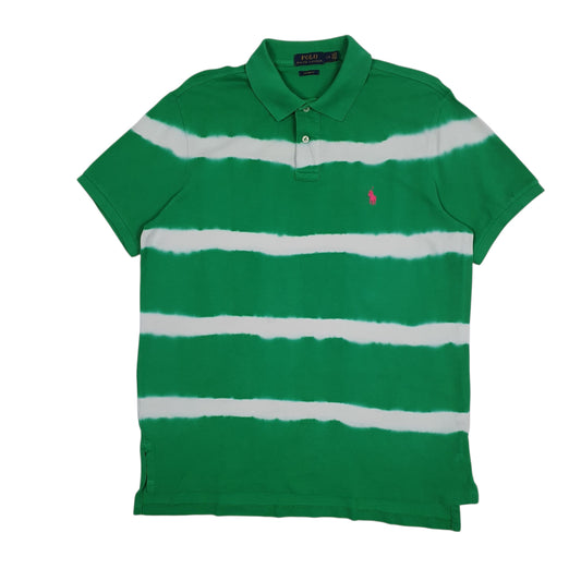 Mens Green Polo Ralph Lauren Custom Fit Short Sleeve Polo Shirt
