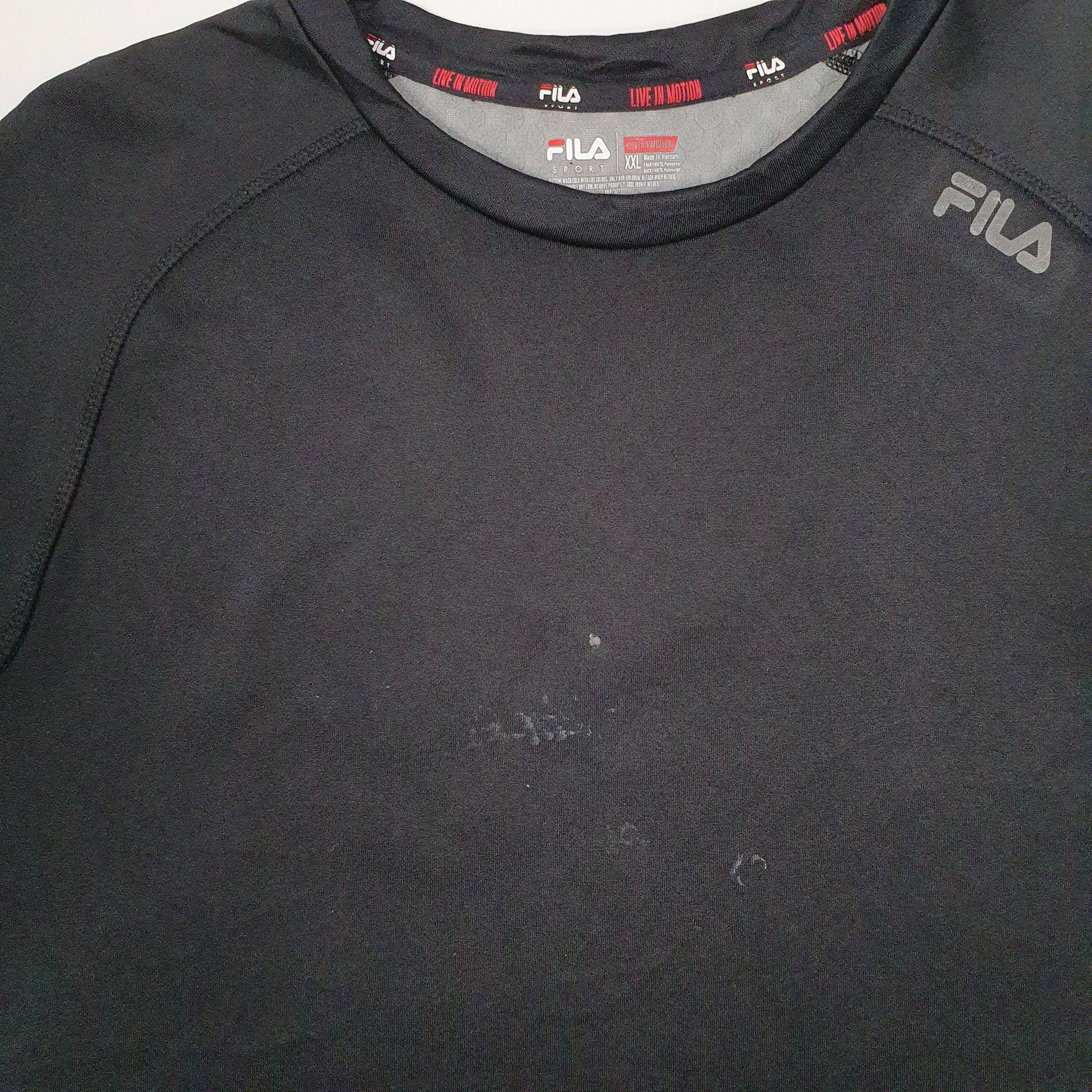 Mens Black Fila  Crewneck Jumper