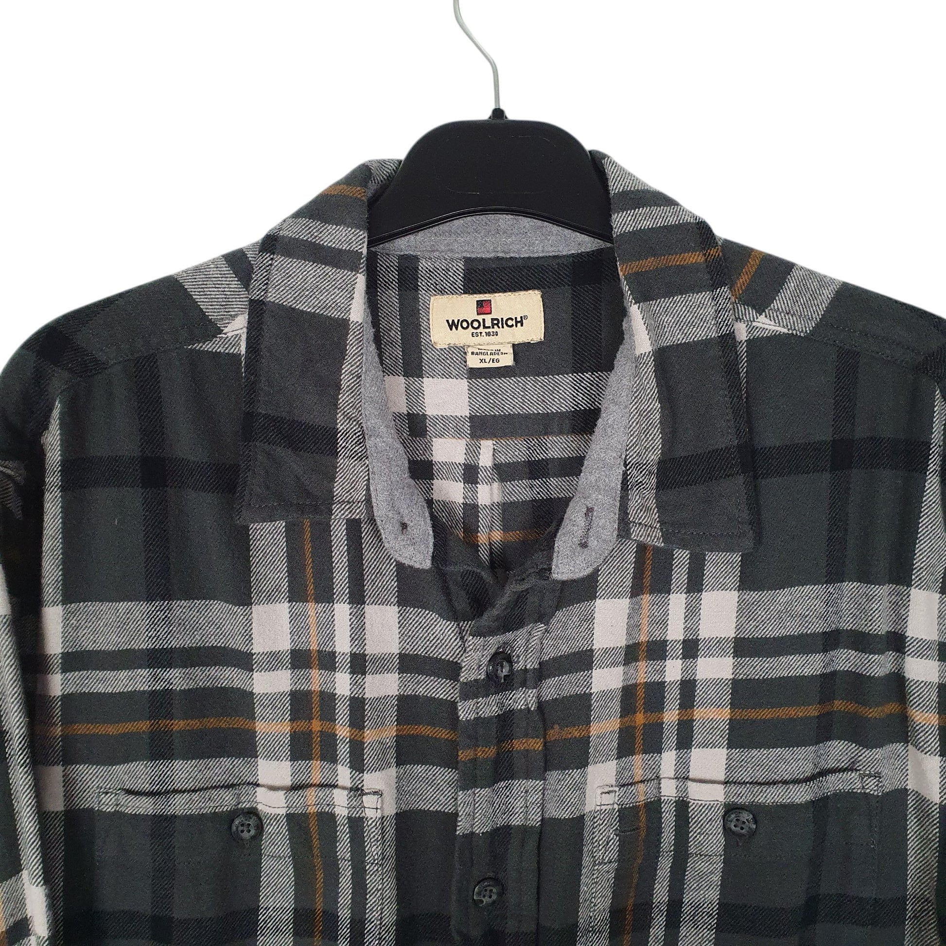 Mens Grey Woolrich Thick Flannel  Shirt