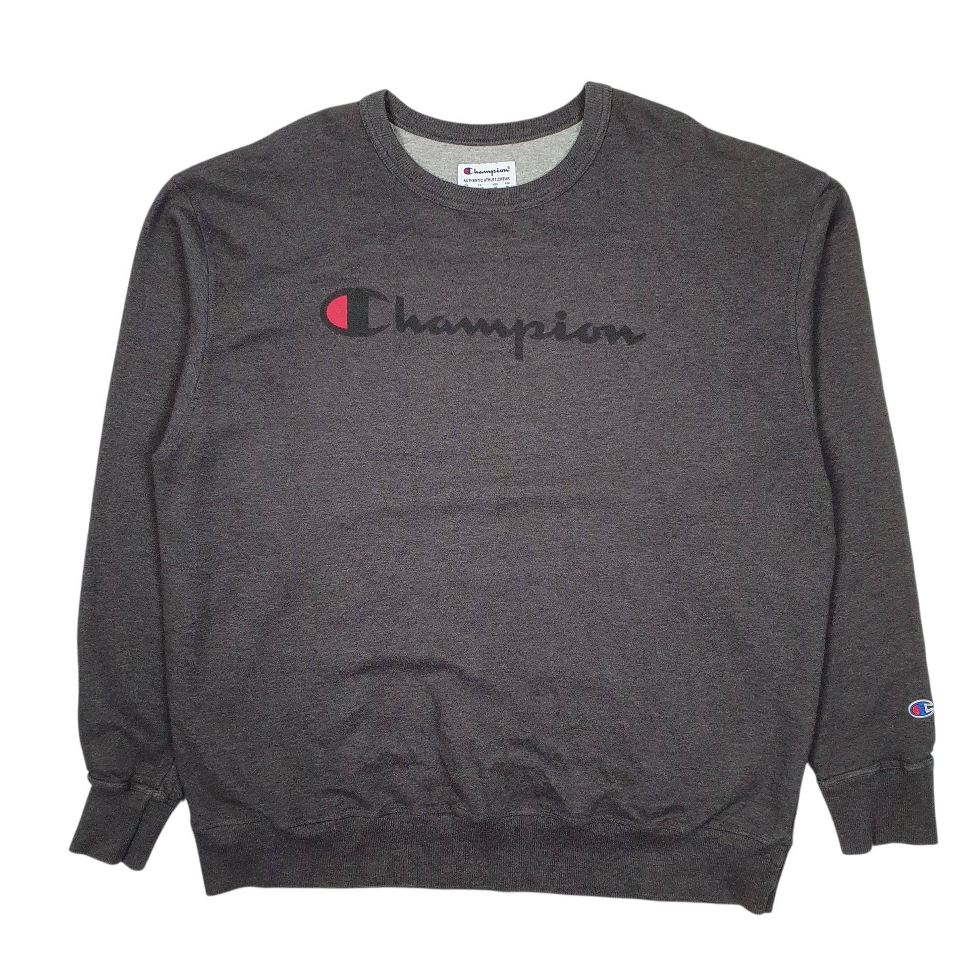 Mens Grey Champion  Crewneck Jumper