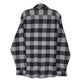 Mens Grey L.L.Bean Heavy Plaid Flannel  Shirt