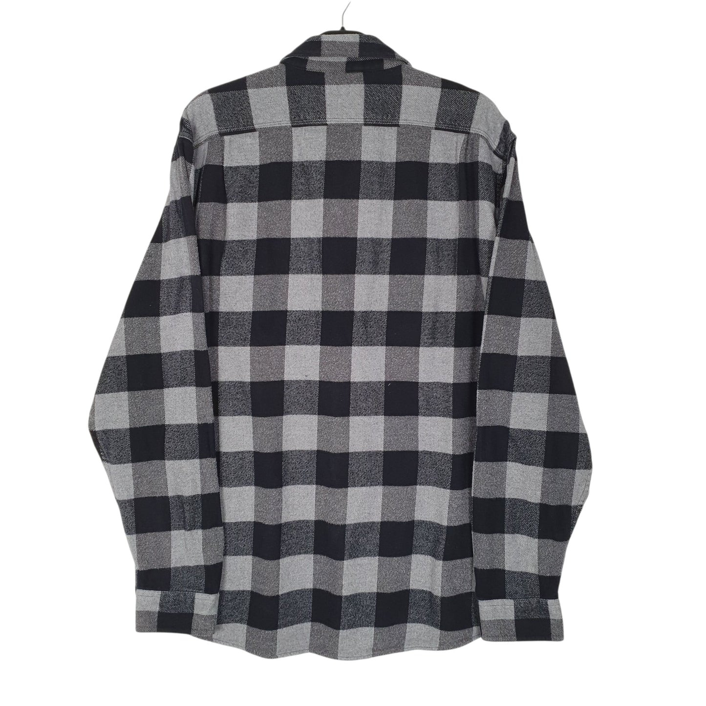 Mens Grey L.L.Bean Heavy Plaid Flannel  Shirt