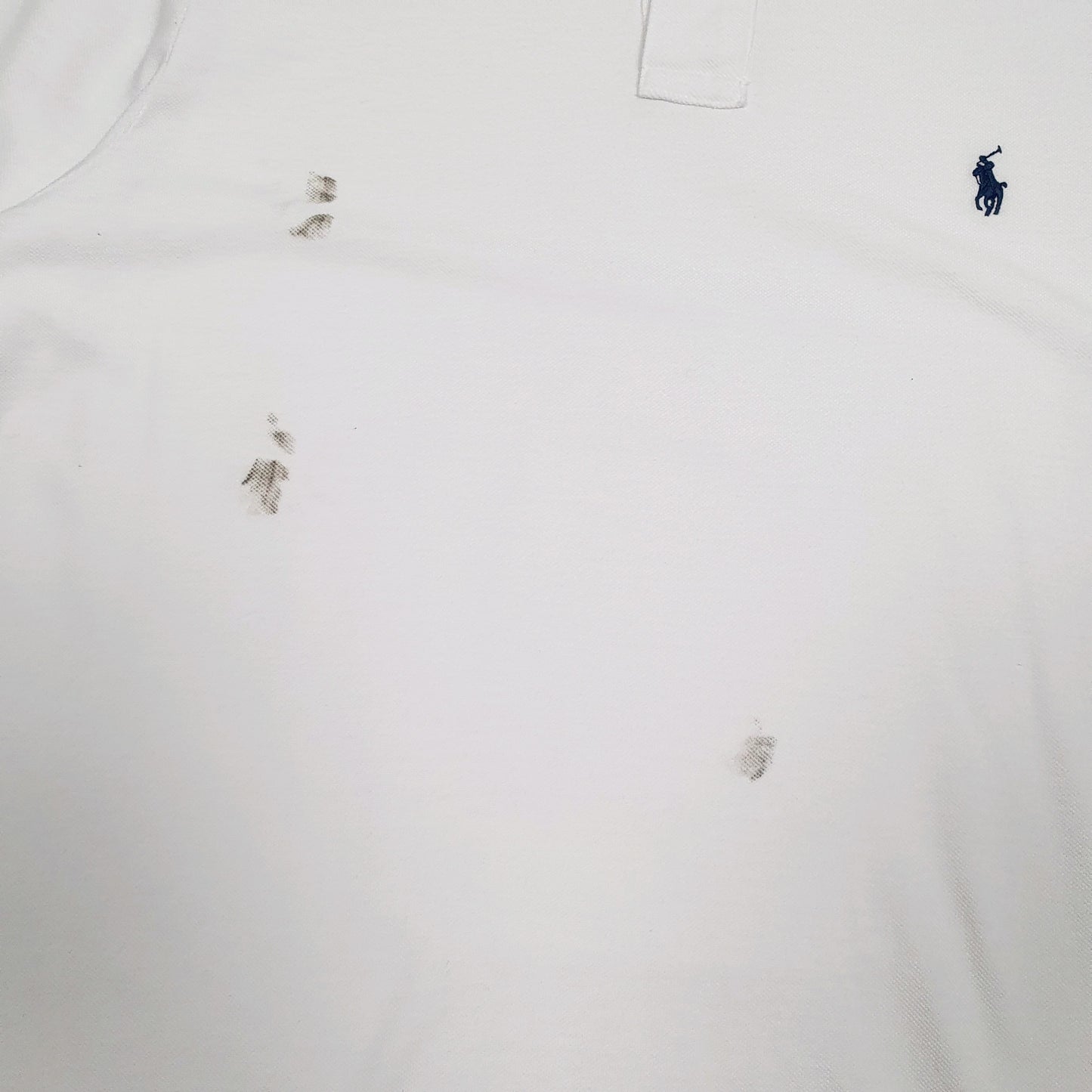 Mens White Polo Ralph Lauren Custom Slim Fit  Polo Shirt