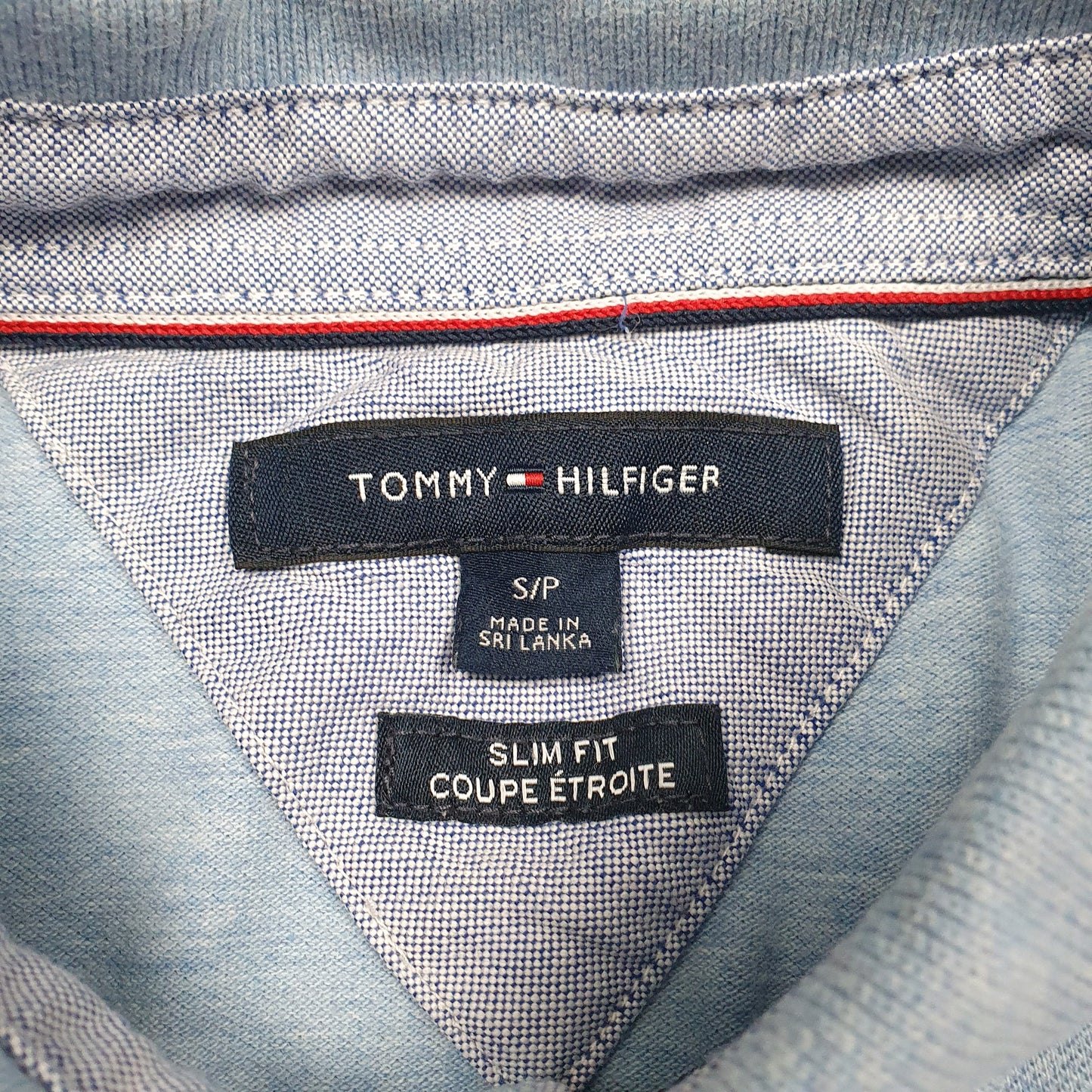 Mens Blue Tommy Hilfiger  Hoodie Polo Shirt