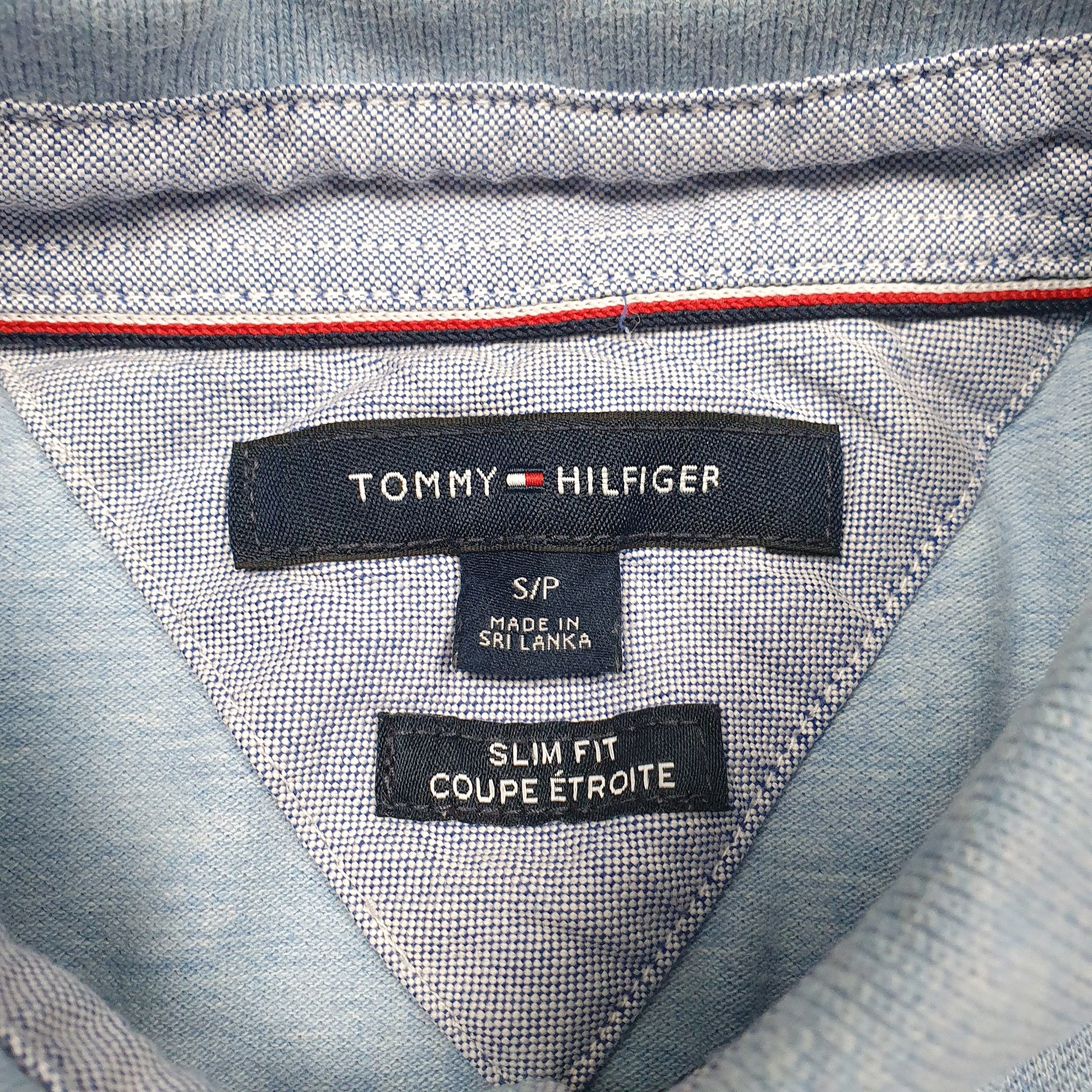 Mens Blue Tommy Hilfiger  Hoodie Polo Shirt