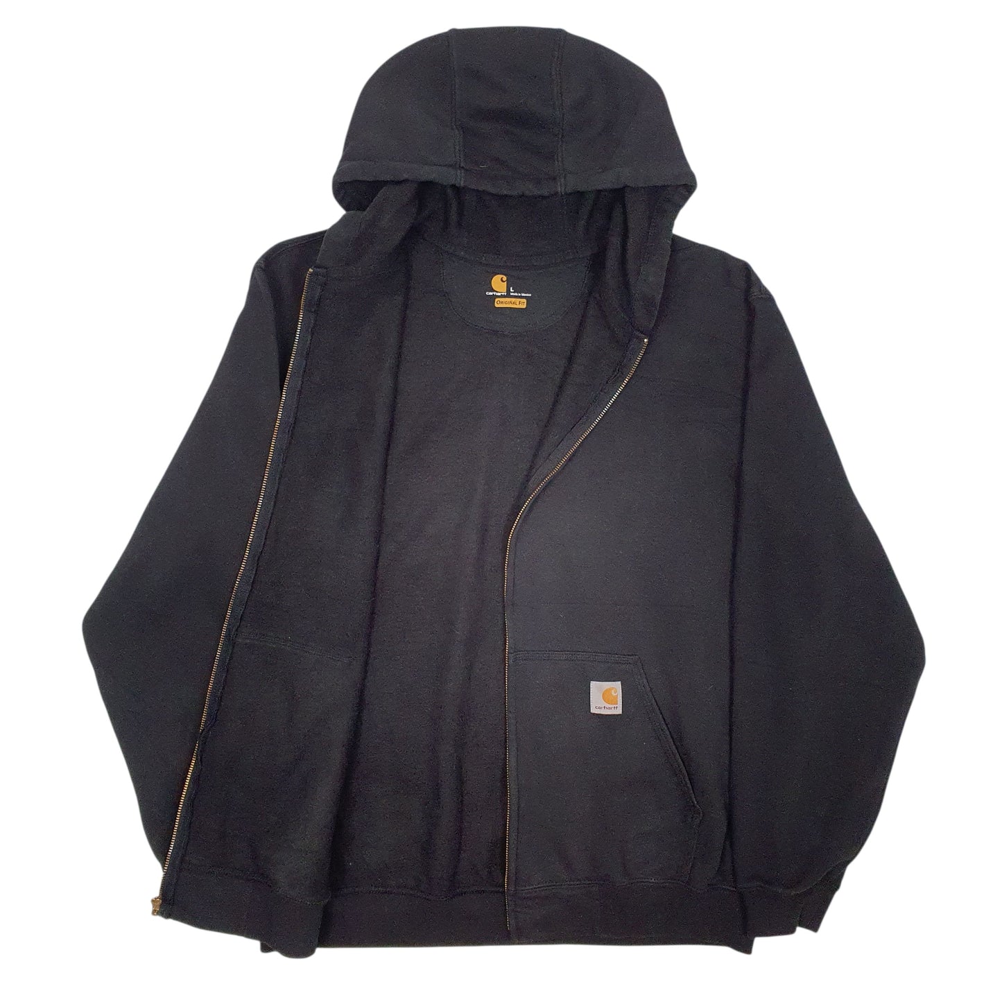 Mens Black Carhartt Original Fit Full Zip Jumper