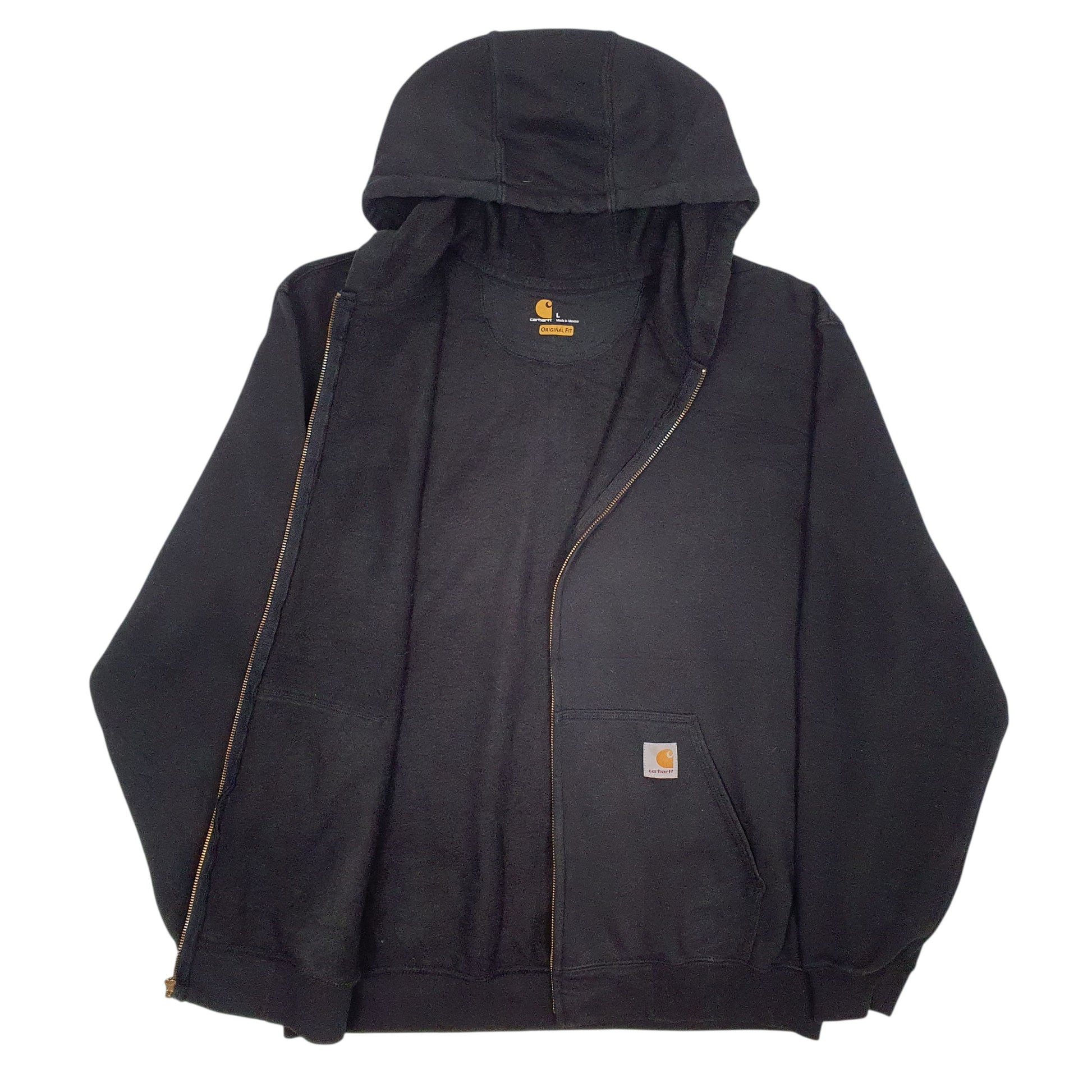 Mens Black Carhartt Original Fit Full Zip Jumper