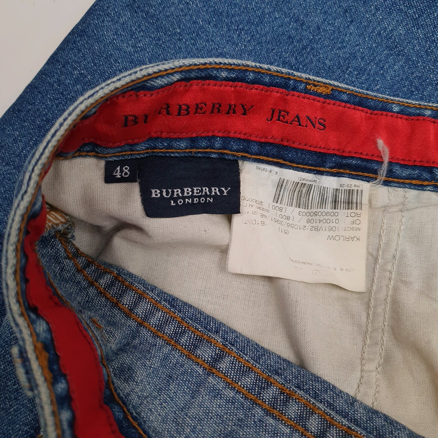 Mens Blue Burberry   Jeans
