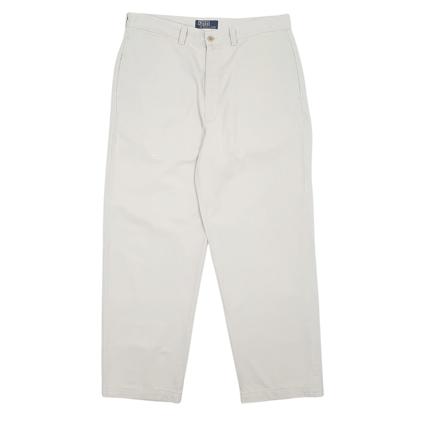 Mens Cream Polo Ralph Lauren Philip Pant Vintage 90s Chino Trousers