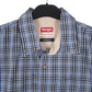 Mens Blue Wrangler Wrinkle Resist  Shirt