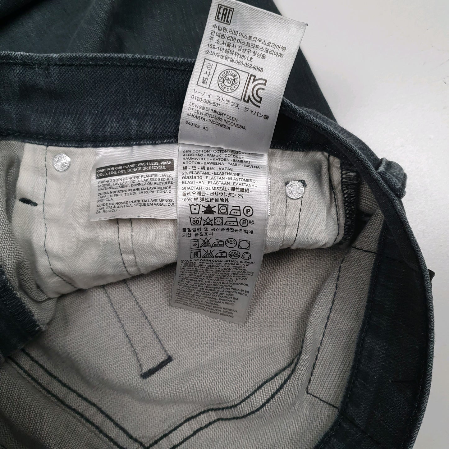 Mens Grey Levis   Jeans