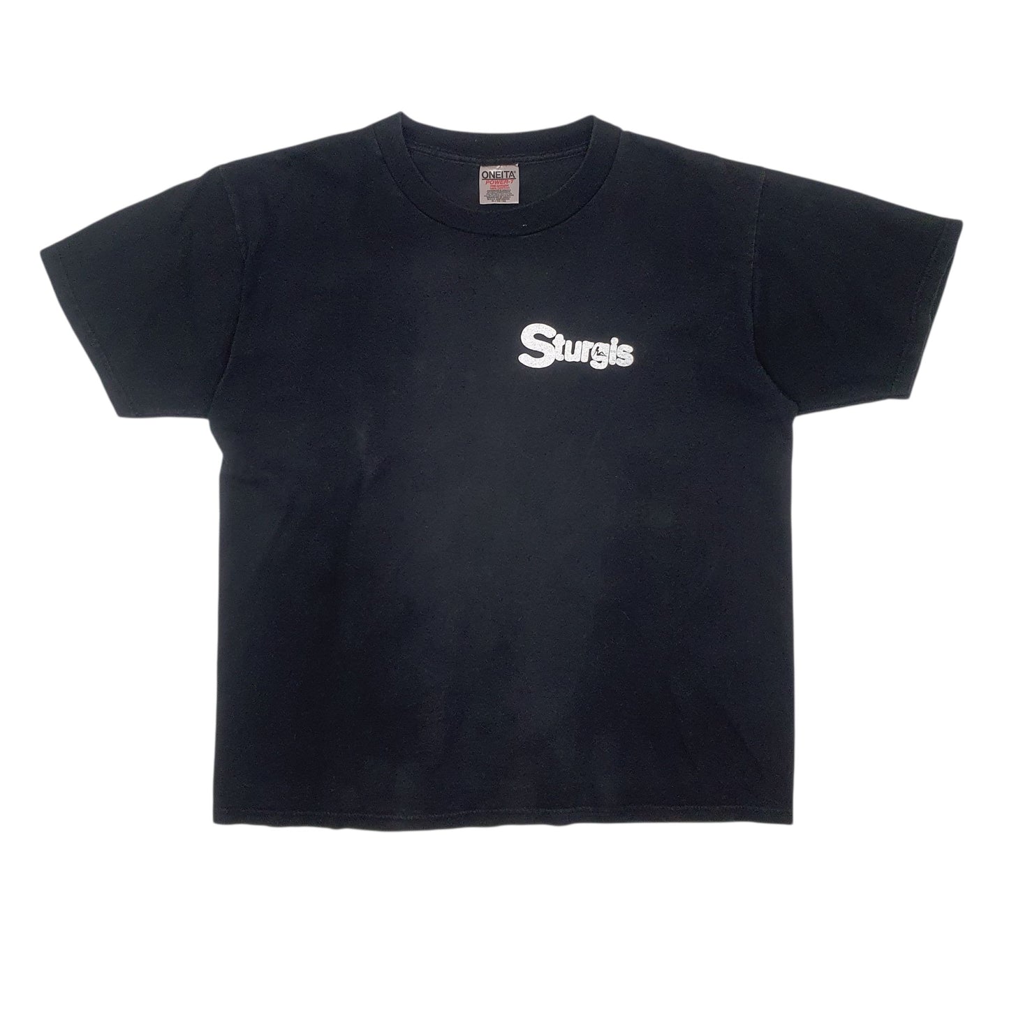 Mens Black Oneita Single Stitch Vintage 90s Short Sleeve T Shirt