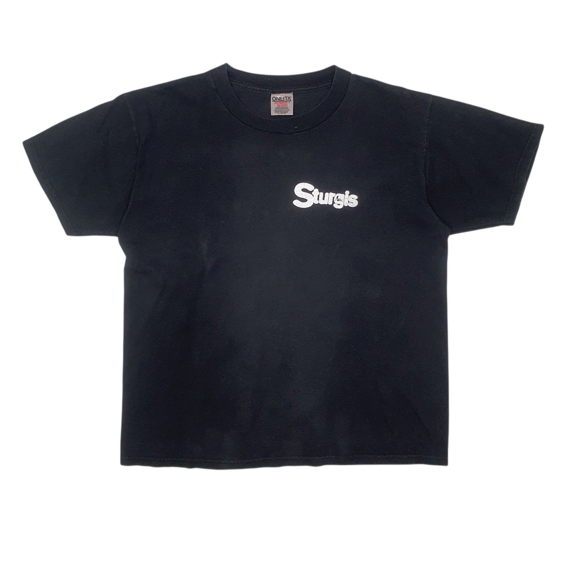 Mens Black Oneita Single Stitch Vintage 90s Short Sleeve T Shirt