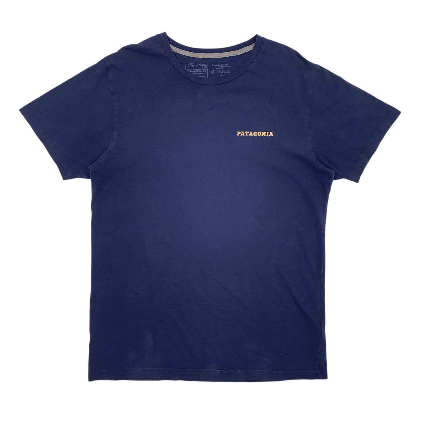 Mens Navy Patagonia Slim Fit Short Sleeve T Shirt
